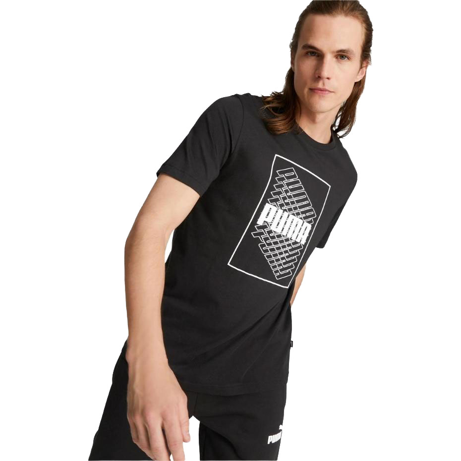 Puma Koszulka Męska T-Shirt Wording Graphic Tee Black 671744 01 M ...
